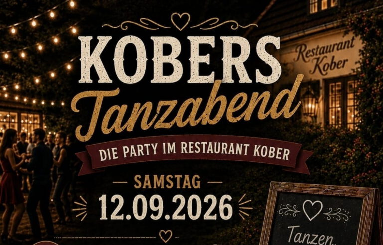 Kobers Tanzabend im Restaurant Kober – Party am 12.09.2026